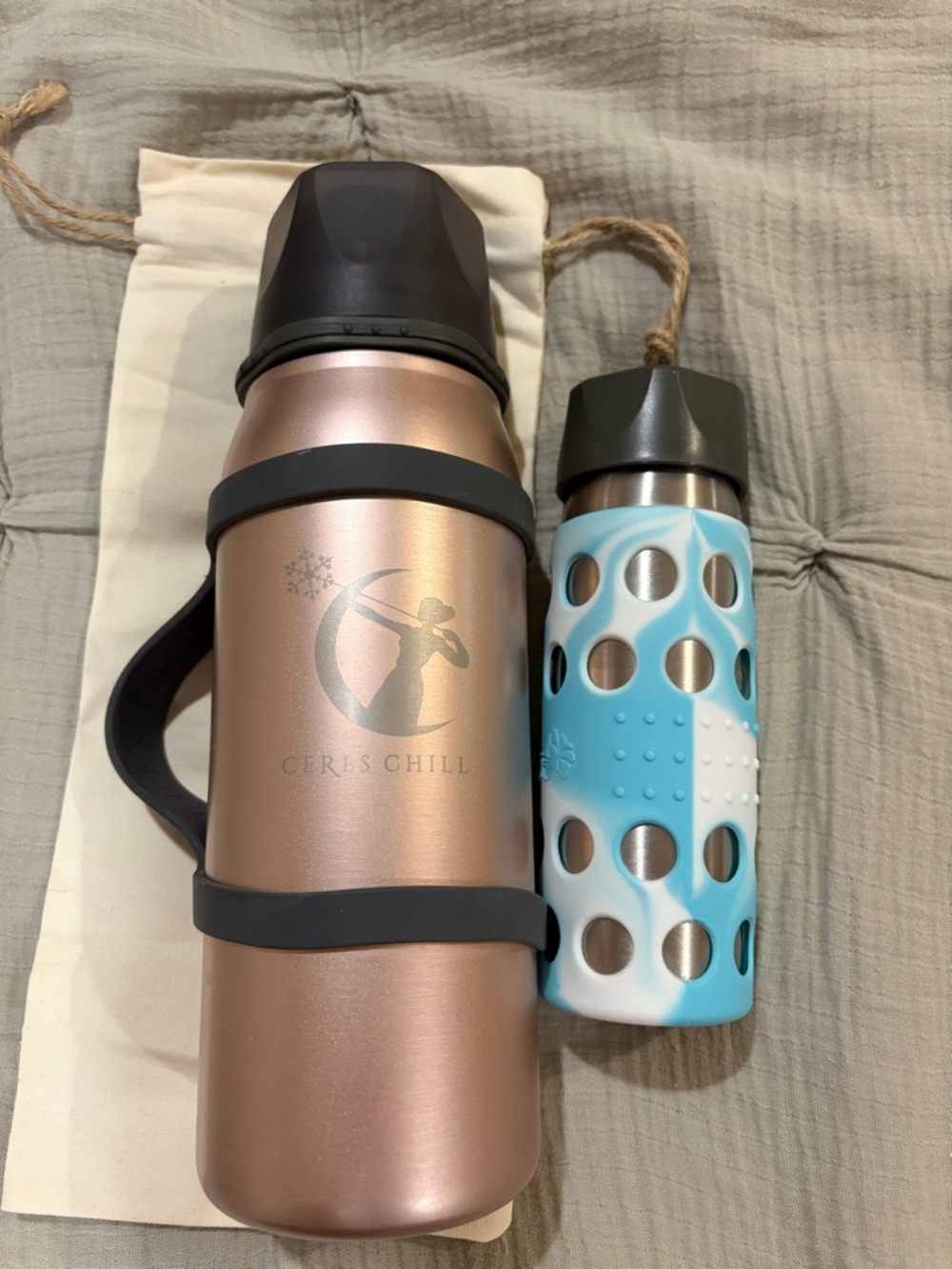 Ceres Chill Rose Gold Breastmilk Chiller & Warmer - 32oz with extra 12oz insert